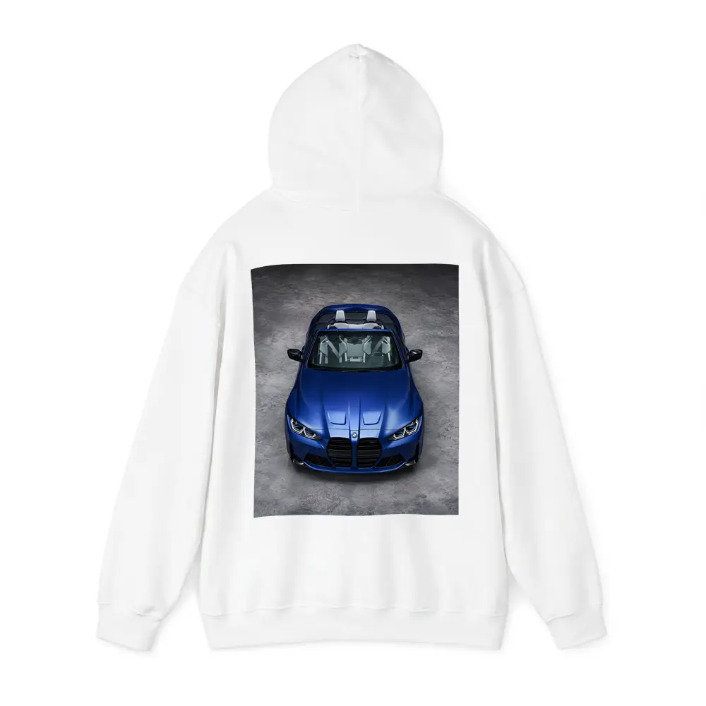 BMW M4 Cabriolet Blue Studio Shot – Hoodies