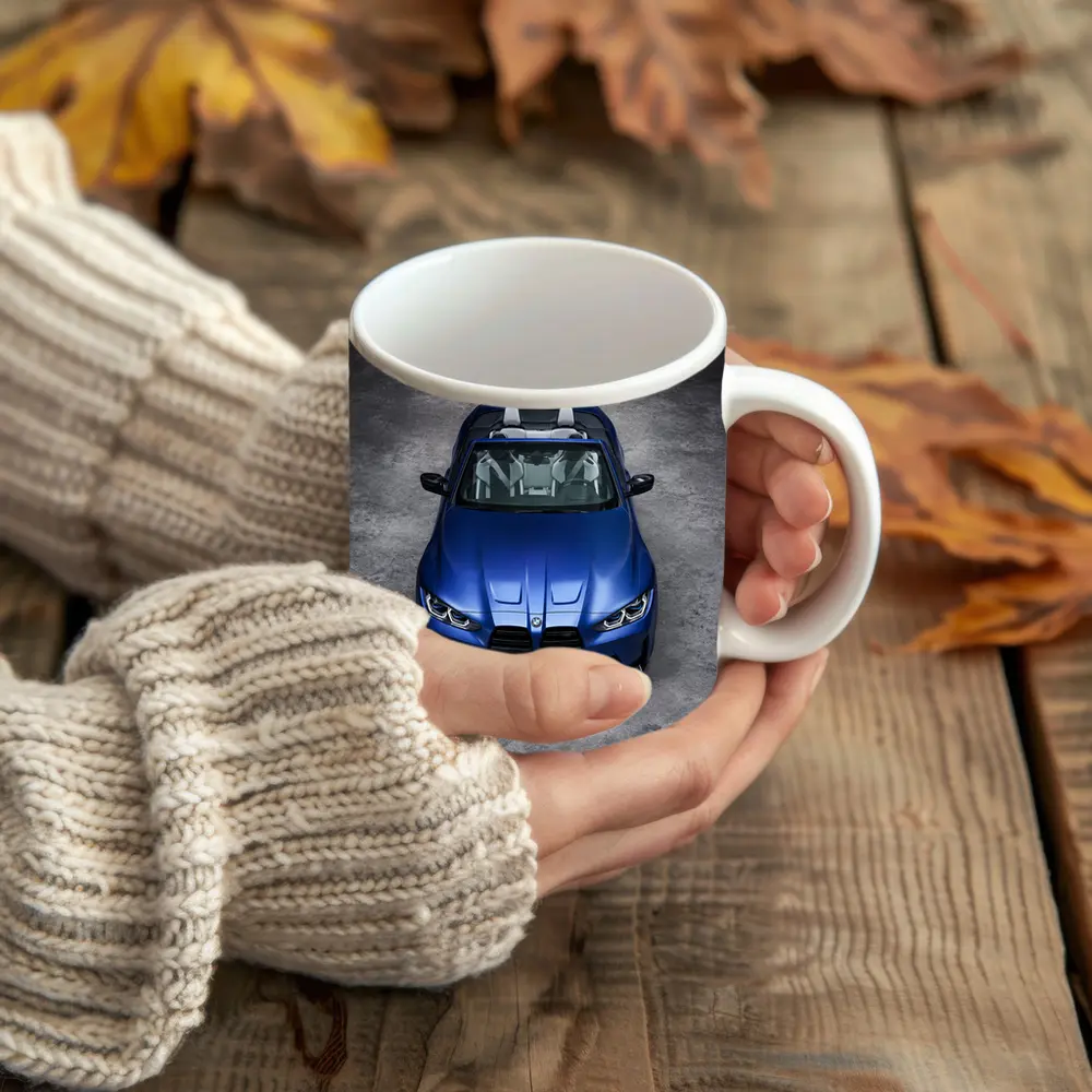 BMW M4 Cabriolet Blue Studio Shot – Mugs