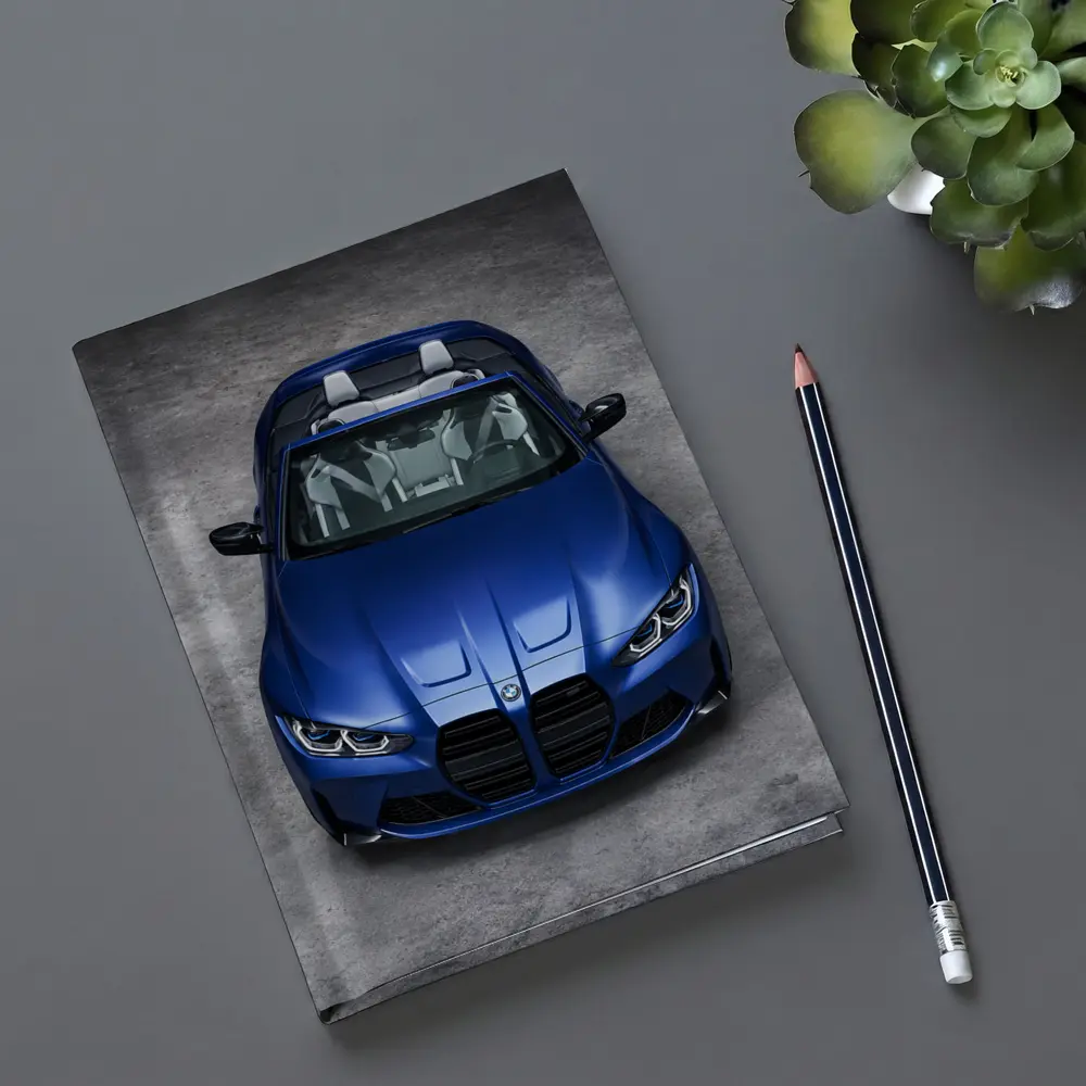 BMW M4 Cabriolet Blue Studio Shot – Notebooks