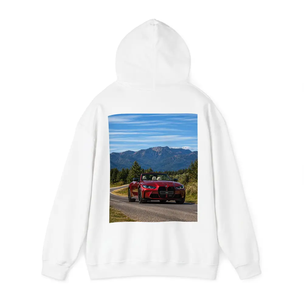 BMW M4 Convertible Red Mountain Road – Hoodies