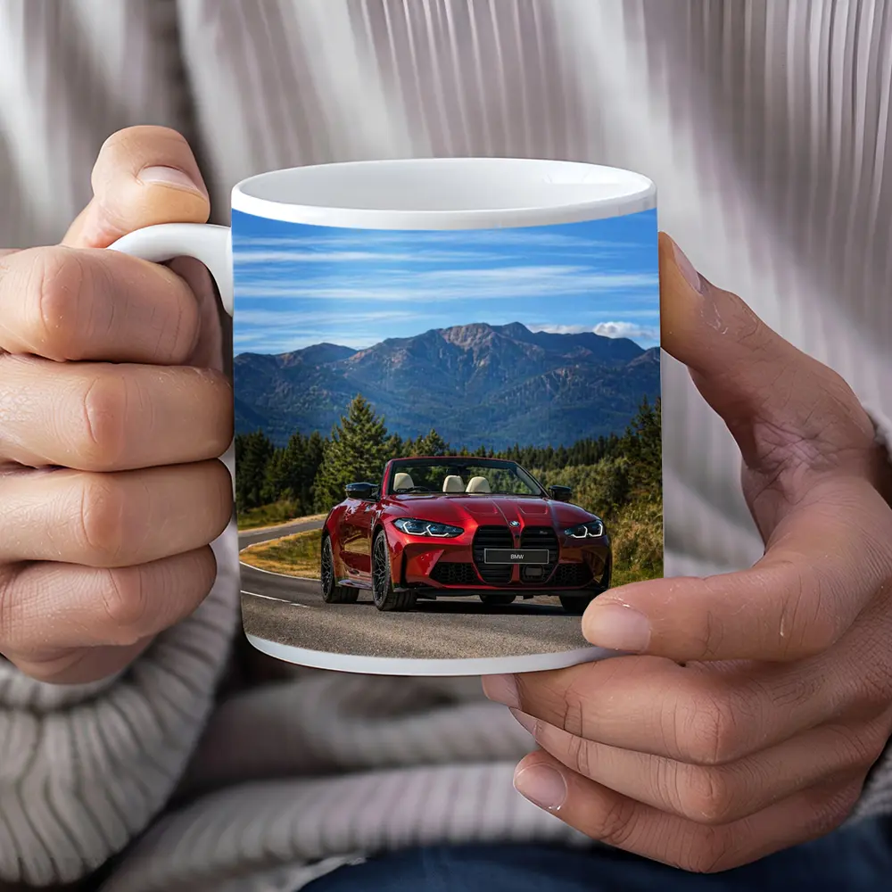 BMW M4 Convertible Red Mountain Road – Mugs
