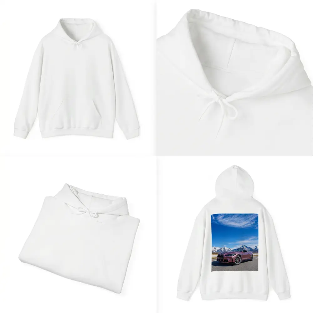 BMW M4 Convertible Snow Mountains Blue Sky – Hoodies