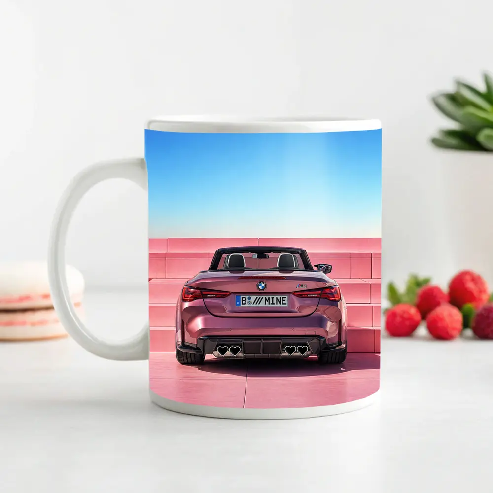 BMW M4 Convertible Rear Pink Wall – Mugs