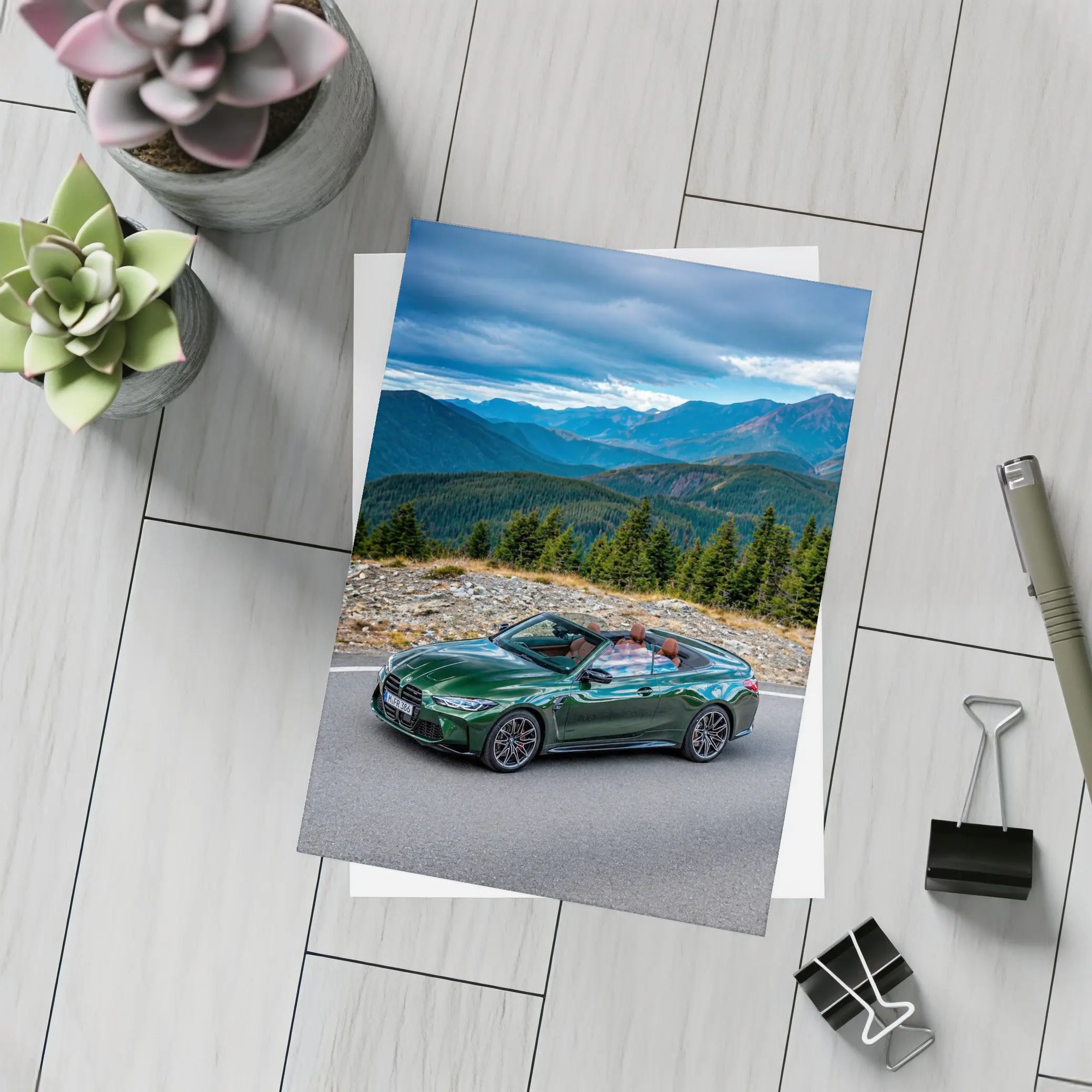 BMW M4 Convertible Green Mountain Road – Postcards