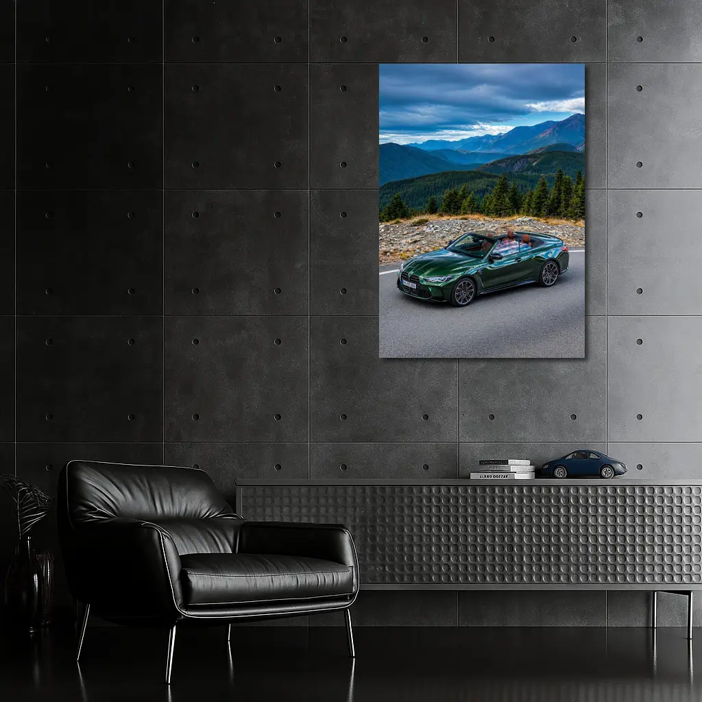 BMW M4 Convertible Green Mountain Road – Wall Art