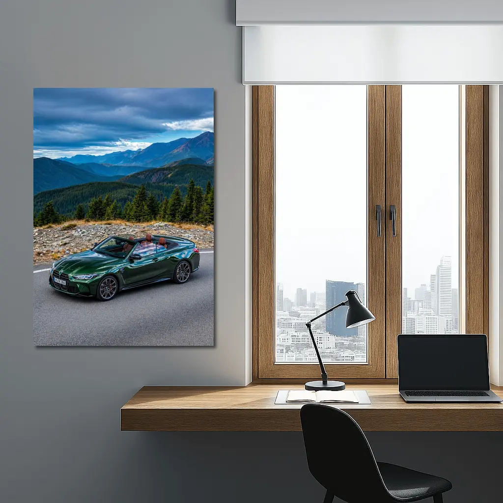 BMW M4 Convertible Green Mountain Road – Wall Art