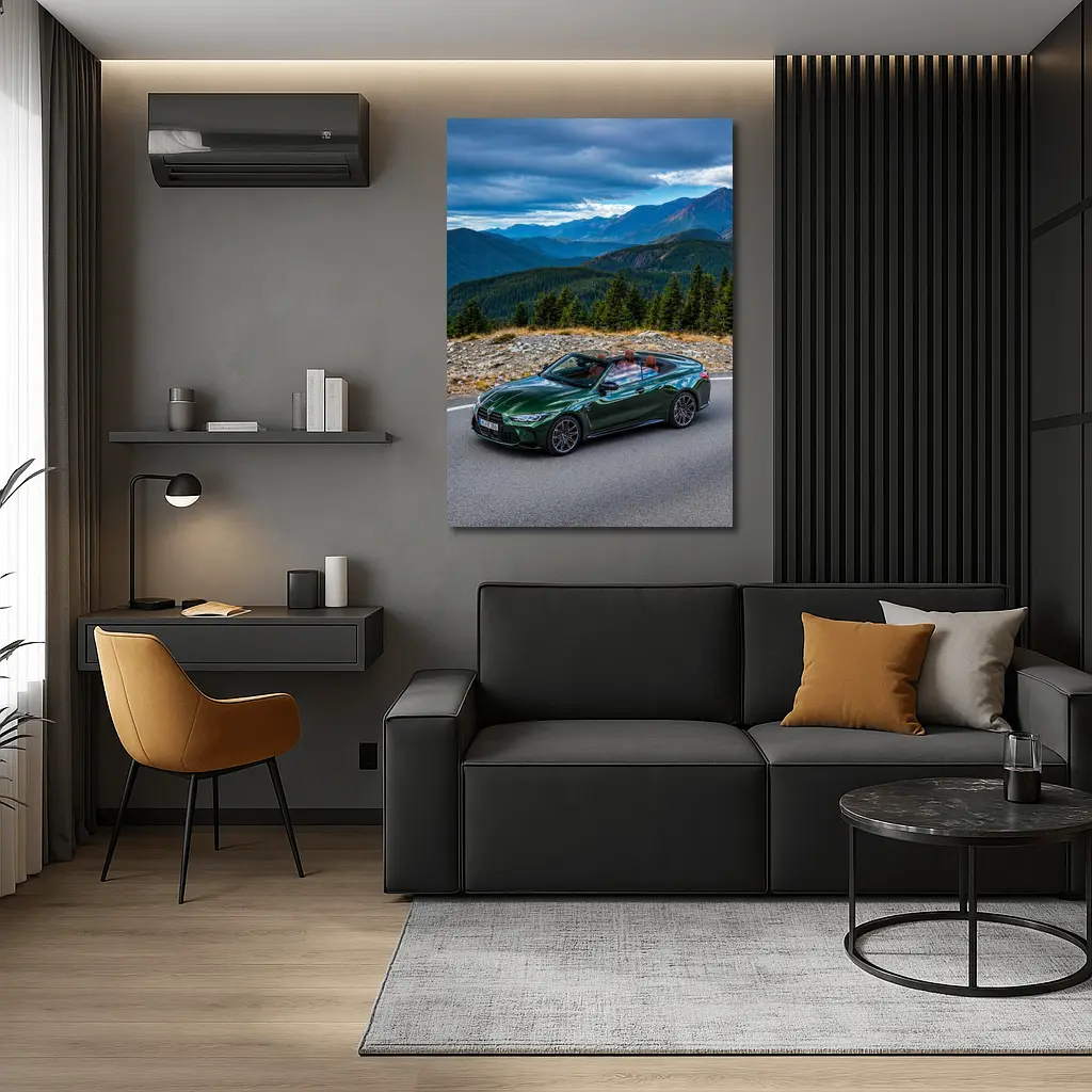BMW M4 Convertible Green Mountain Road – Wall Art