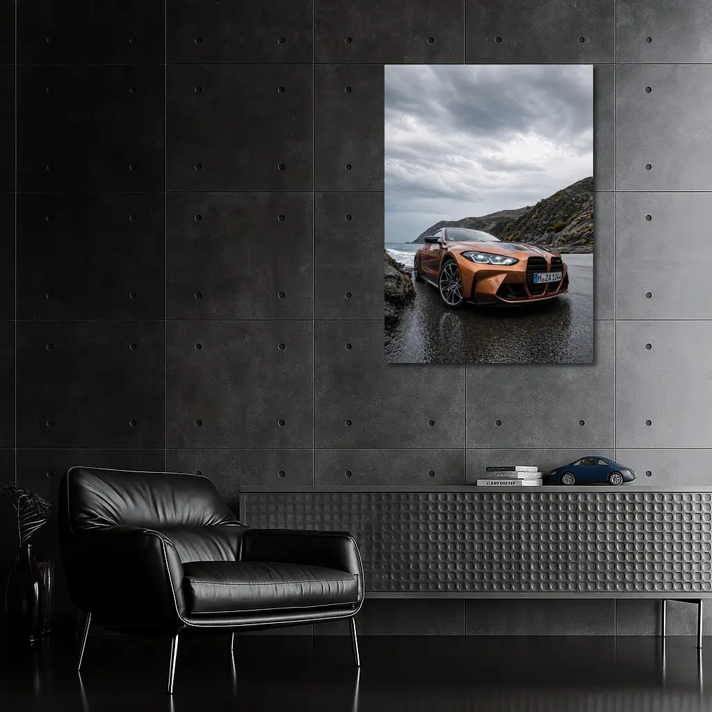 BMW M4 Competition Coupe Coastal Moody Scene – Wall Art