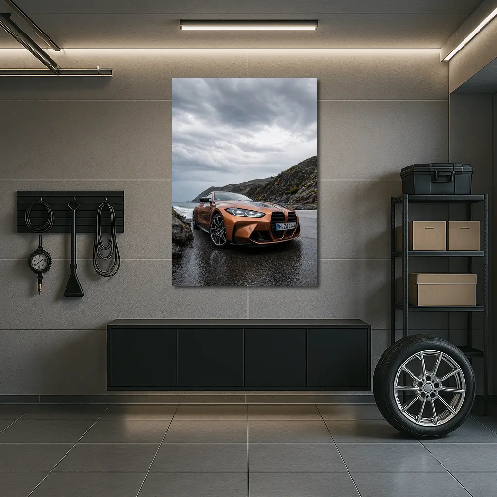BMW M4 Competition Coupe Coastal Moody Scene – Wall Art