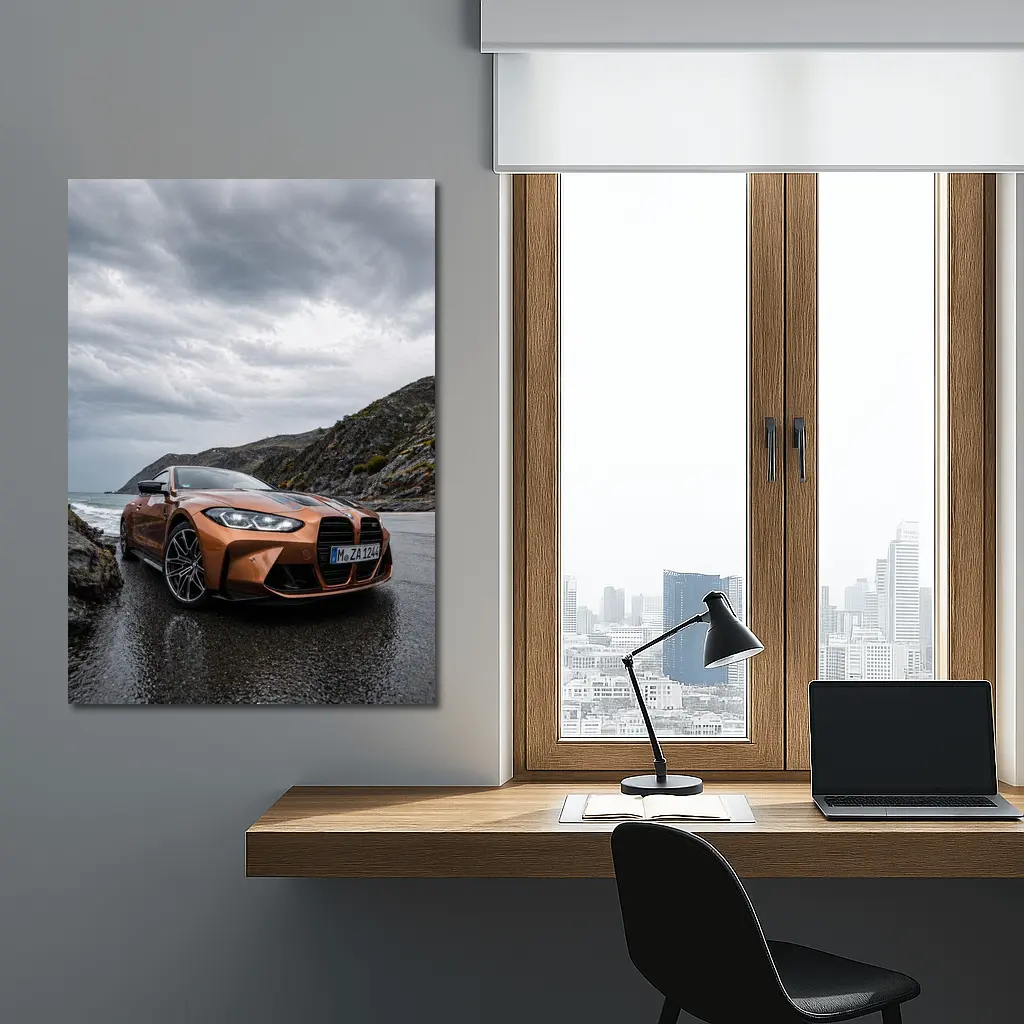 BMW M4 Competition Coupe Coastal Moody Scene – Wall Art