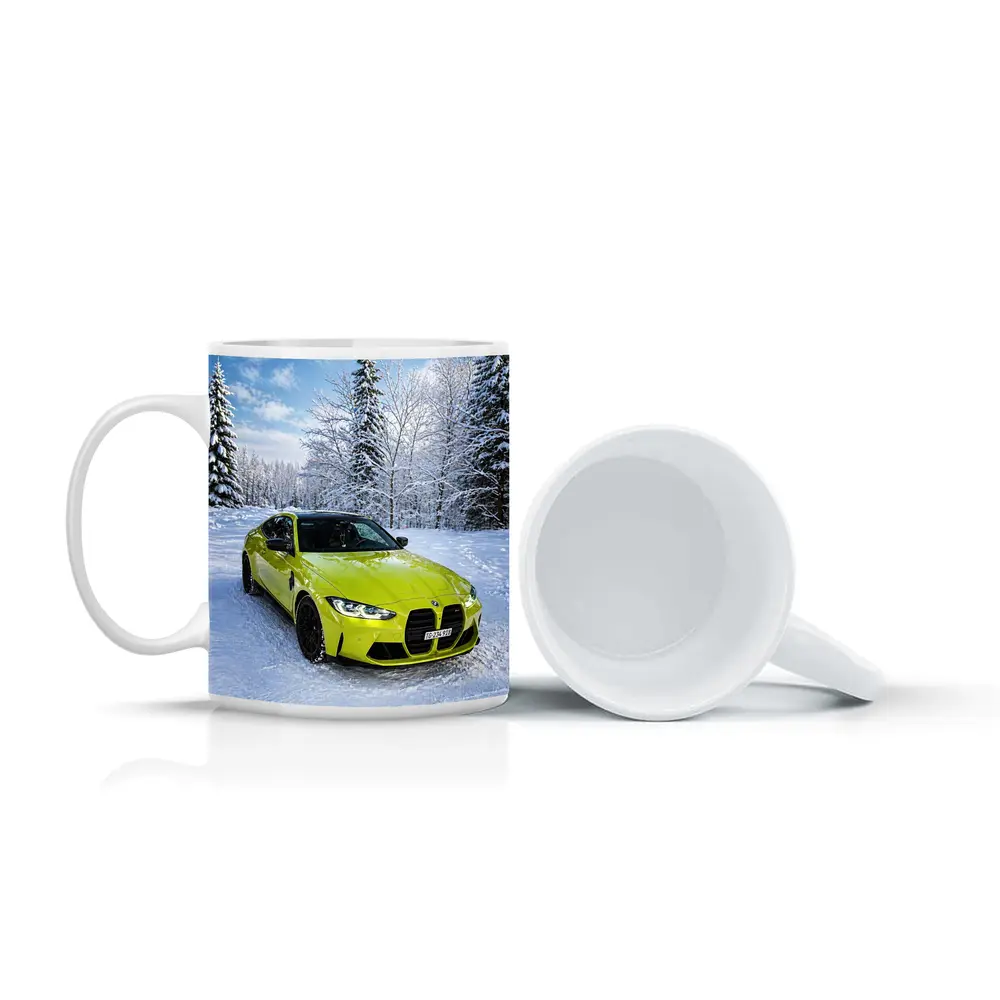 BMW M4 Competition Yellow Snow Forest – Mugs