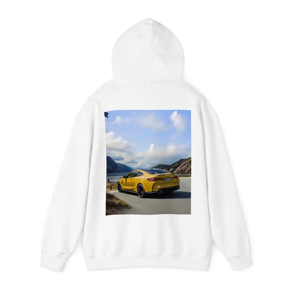 BMW M4 Yellow Coupe Coastal Road Drive – Hoodies