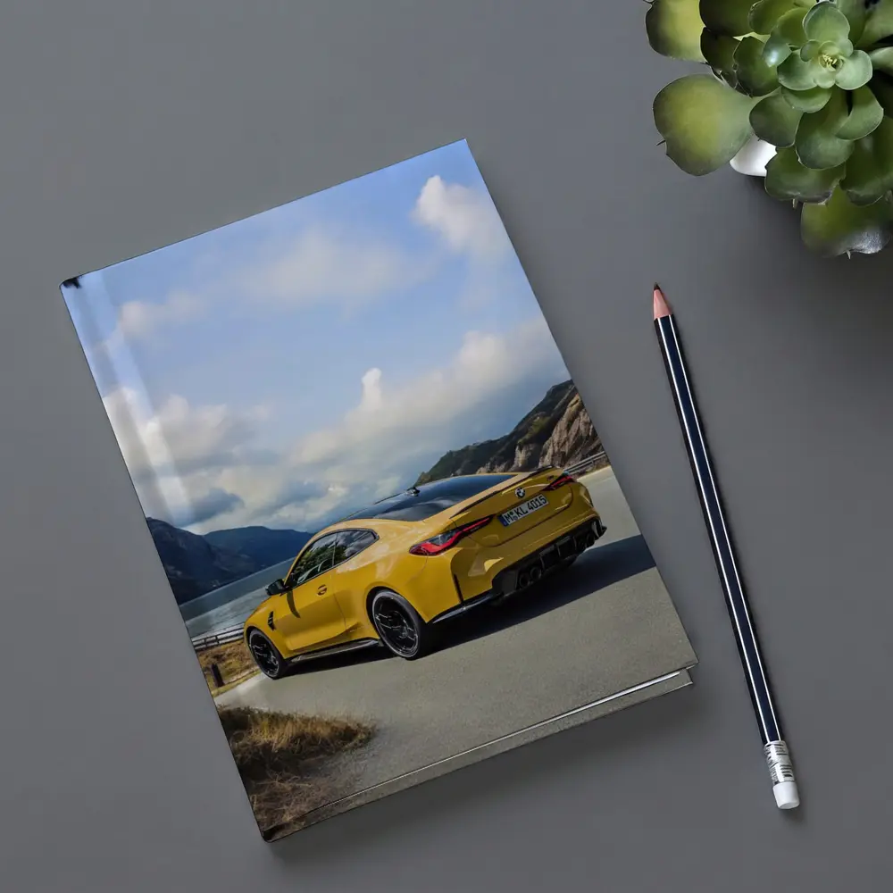 BMW M4 Yellow Coupe Coastal Road Drive – Notebooks