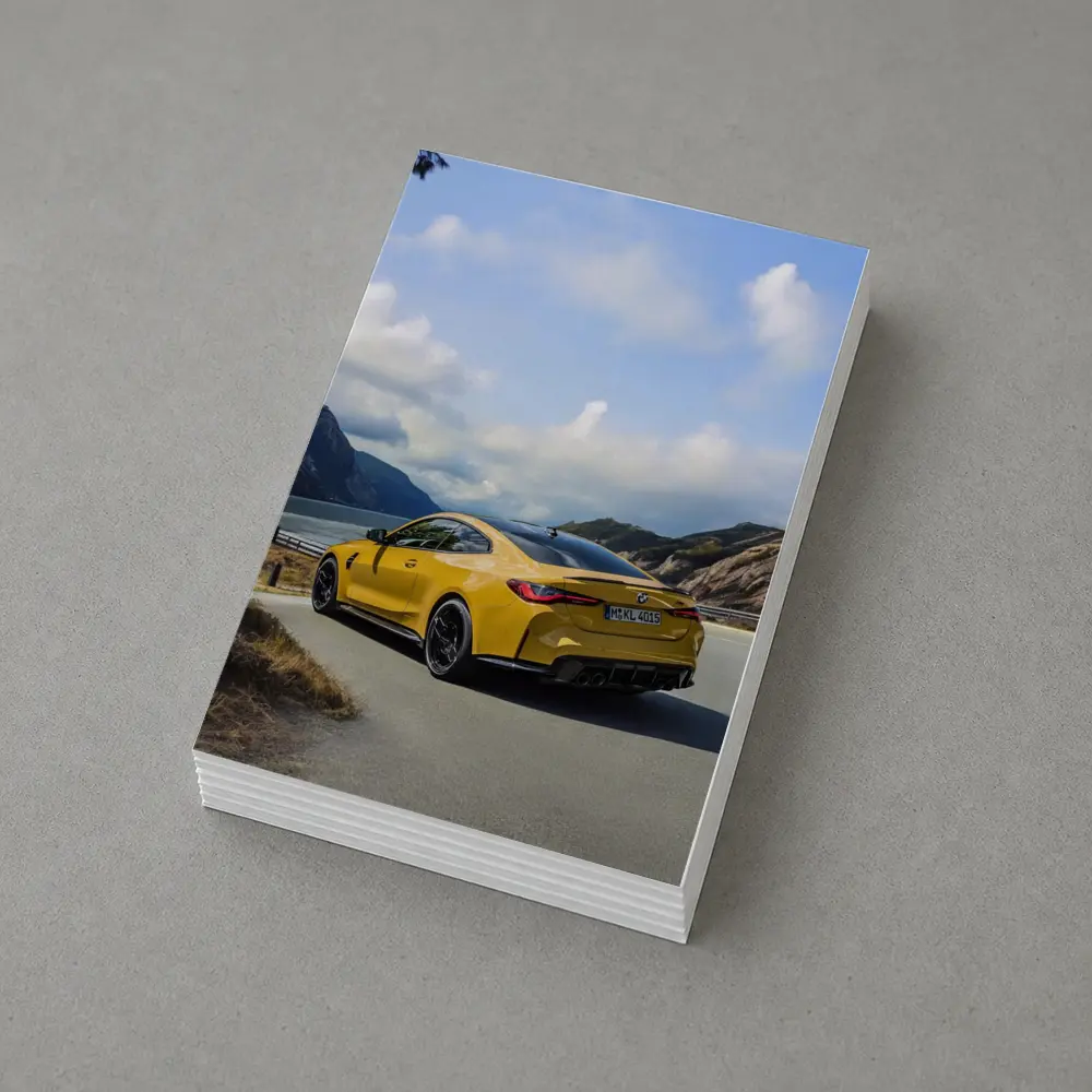 BMW M4 Yellow Coupe Coastal Road Drive – Postcards
