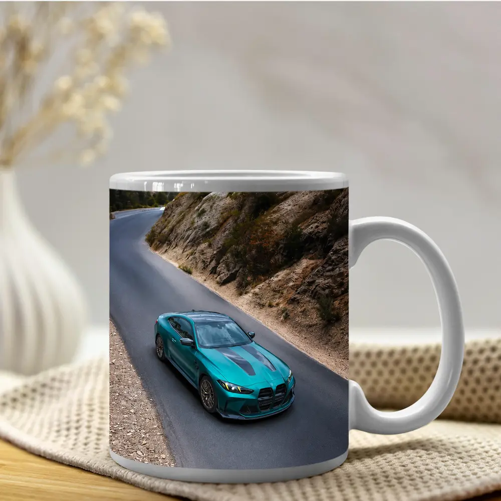 BMW M4 Teal Coupe Mountain Road Drive – Mugs