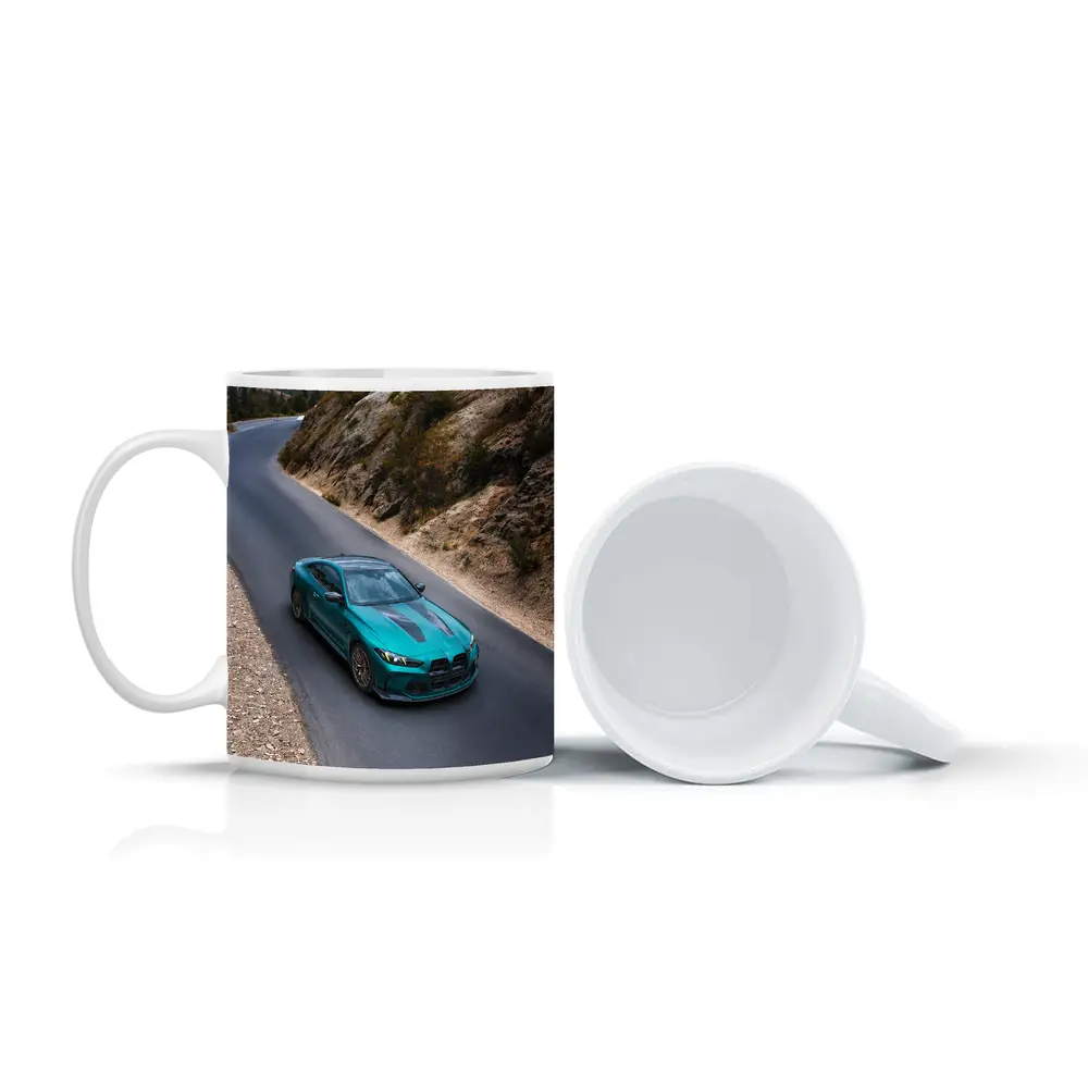 BMW M4 Teal Coupe Mountain Road Drive – Mugs