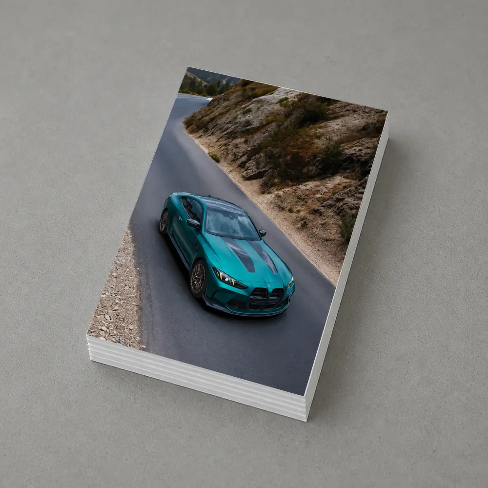 BMW M4 Teal Coupe Mountain Road Drive – Postcards