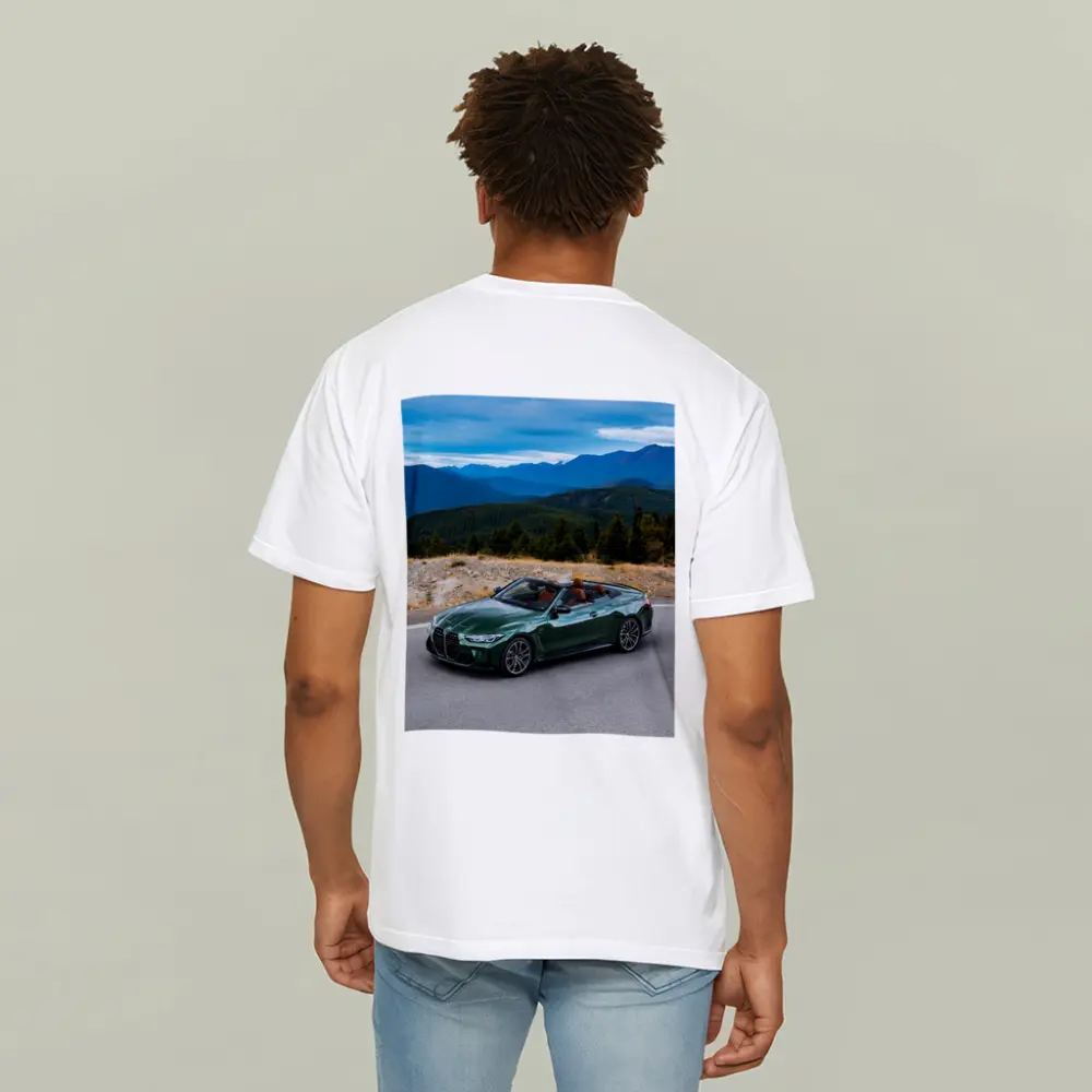 BMW M4 Convertible Green Mountain Road – T-Shirts