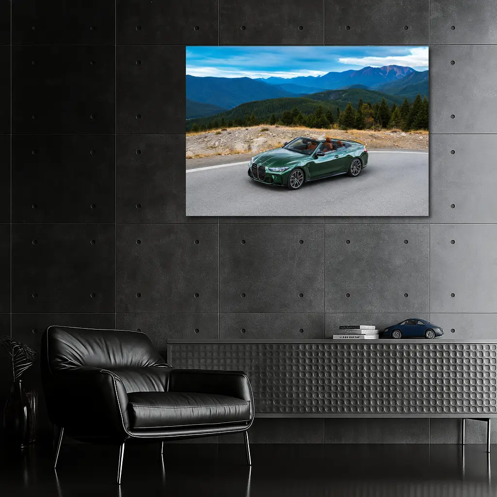 BMW M4 Convertible Green Mountain Road – Wall Art