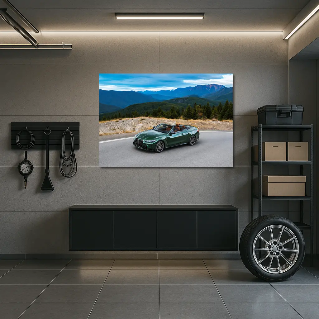 BMW M4 Convertible Green Mountain Road – Wall Art