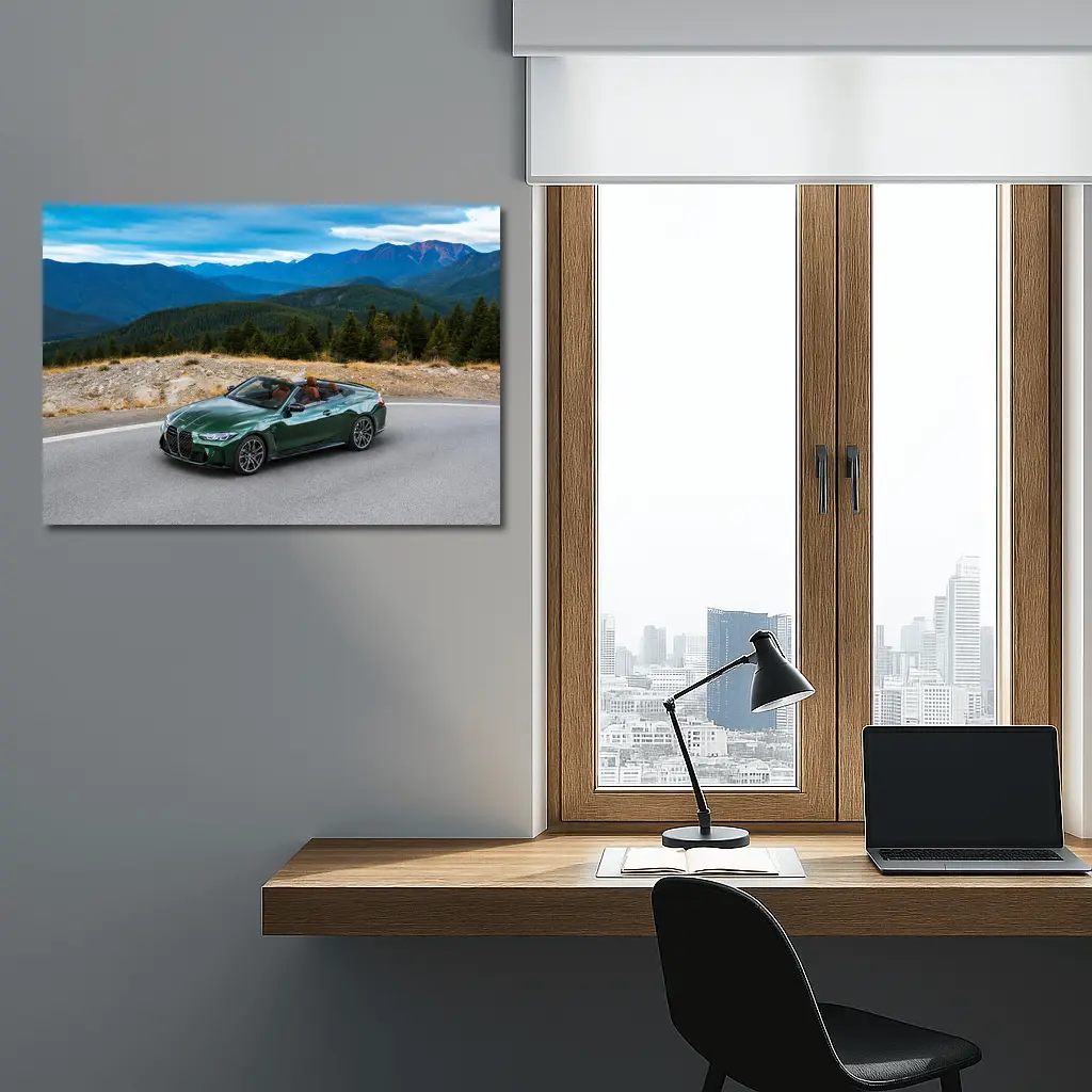 BMW M4 Convertible Green Mountain Road – Wall Art