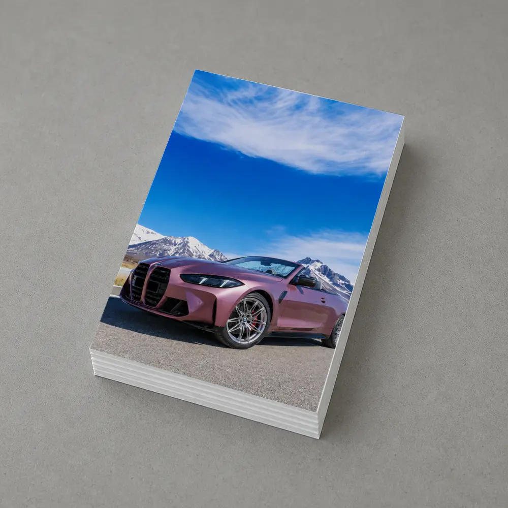BMW M4 Convertible Snow Mountain Road – Postcards
