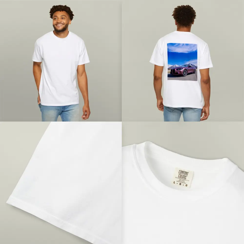 BMW M4 Convertible Snow Mountain Road – T-Shirts