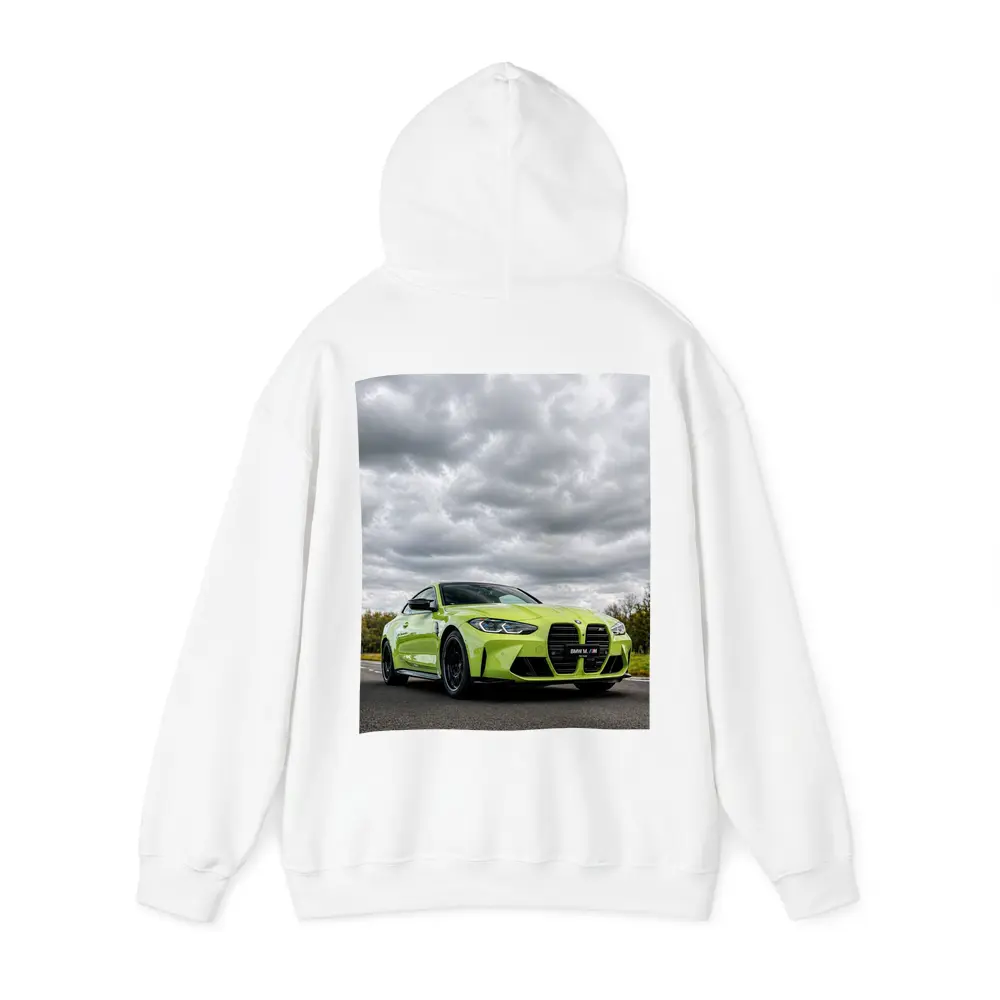 BMW M4 Lime Green Coupe Cloudy Sky – Hoodies