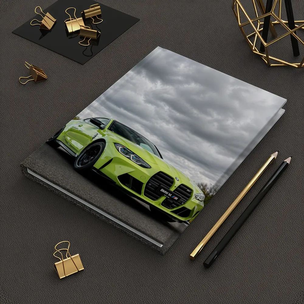 BMW M4 Lime Green Coupe Cloudy Sky – Notebooks