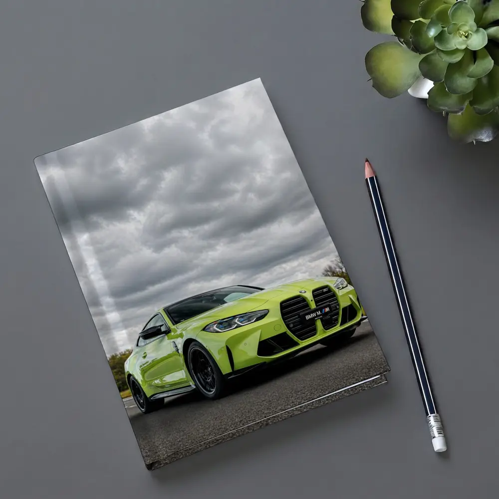 BMW M4 Lime Green Coupe Cloudy Sky – Notebooks
