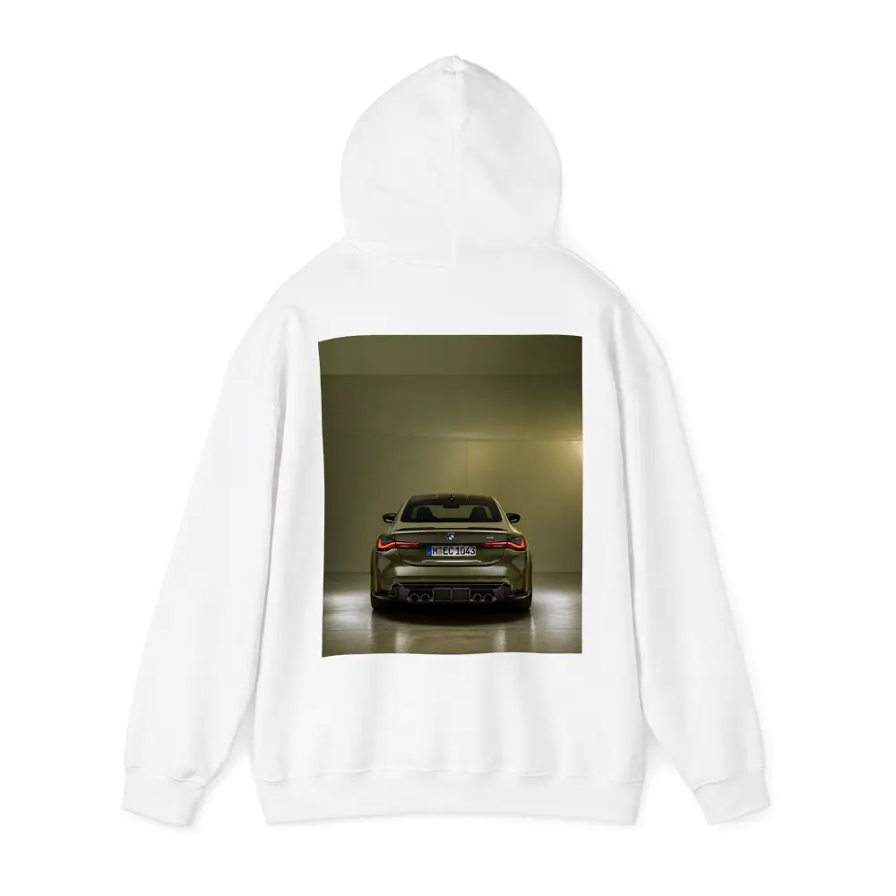 BMW M4 Rear View Olive Green Studio – Hoodies
