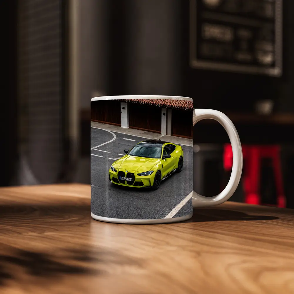 BMW M4 Coupe Acid Yellow Street – Mugs
