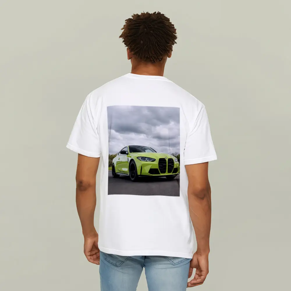 BMW M4 Lime Green Coupe Open Road – T-Shirts