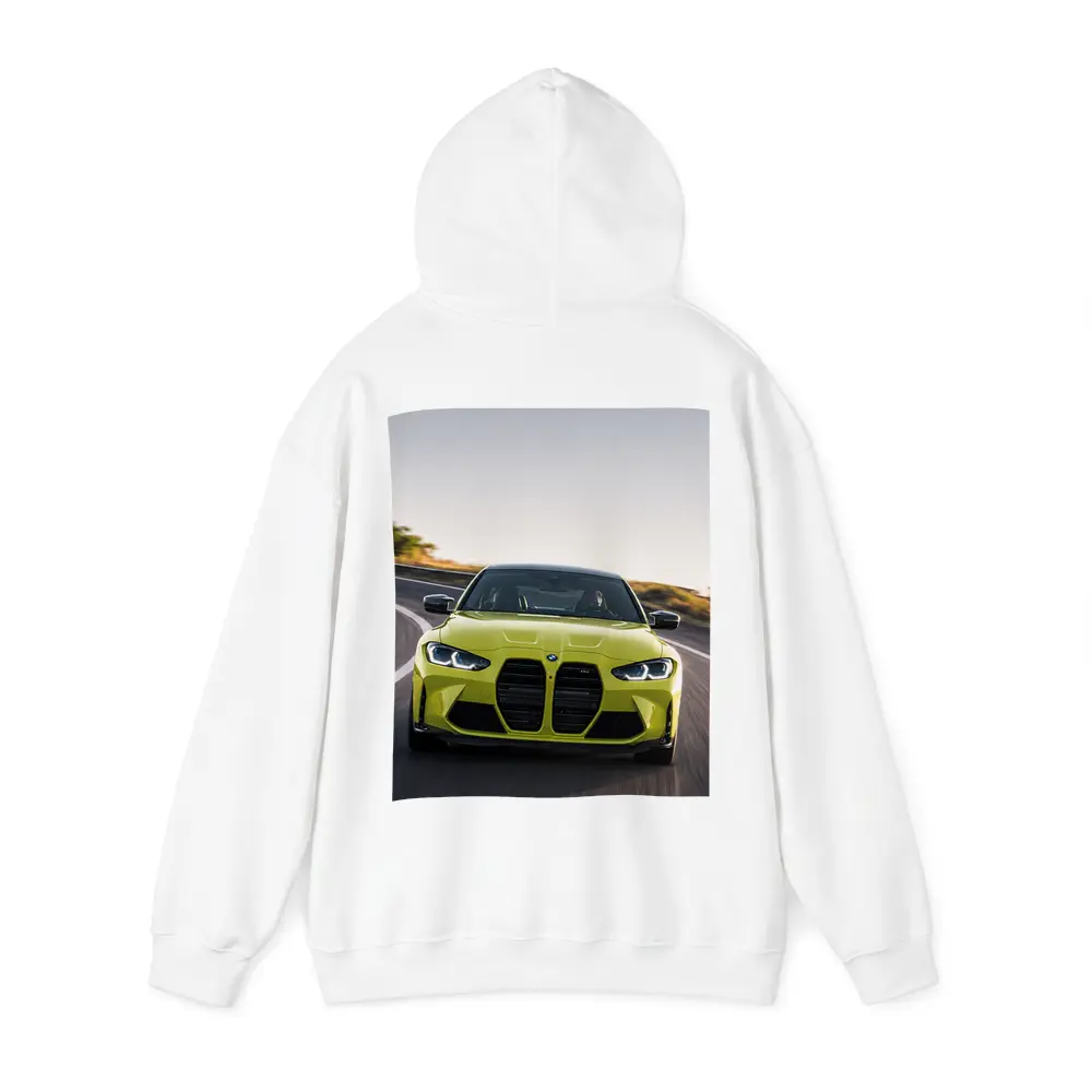 BMW M4 Lime Green On Winding Road – Hoodies