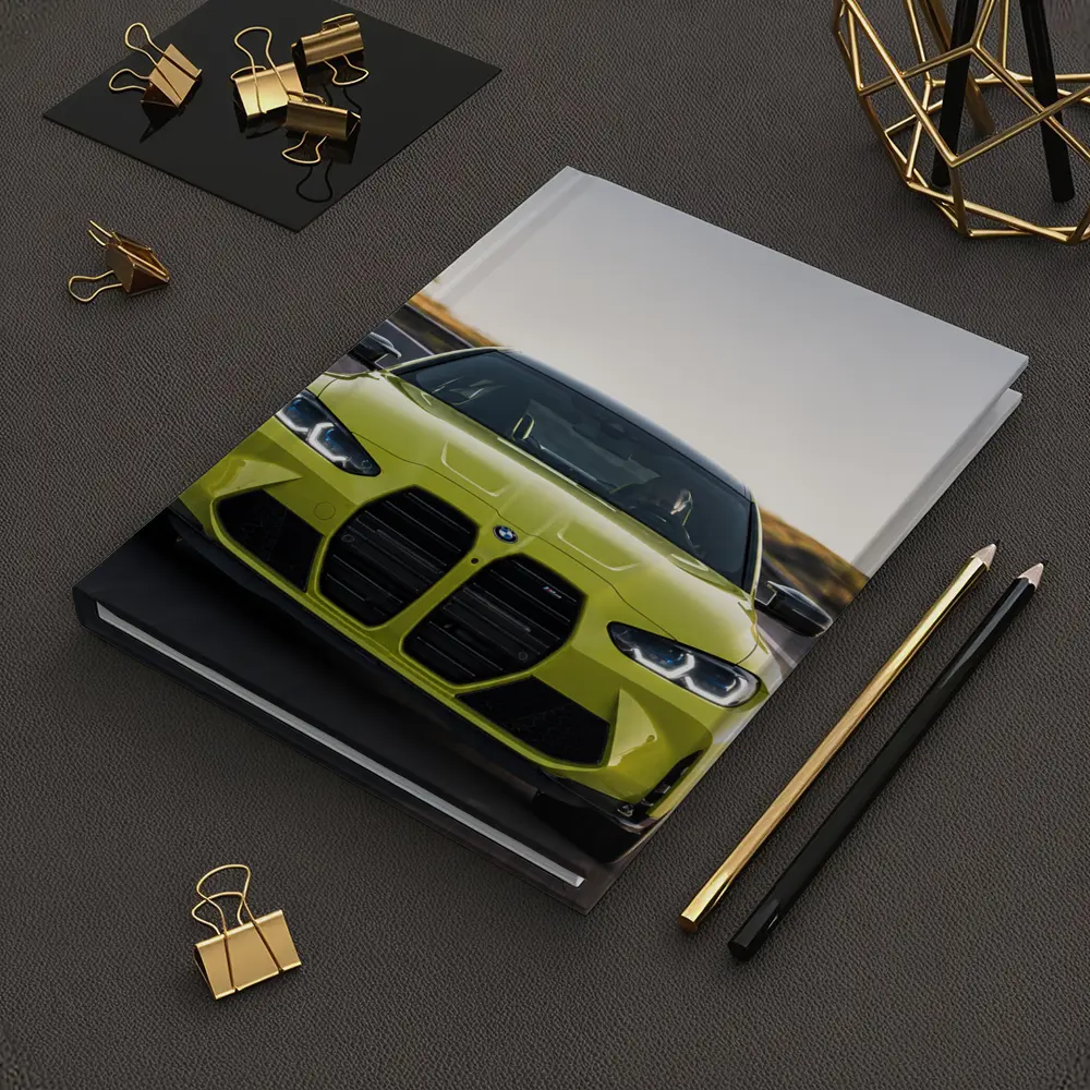 BMW M4 Lime Green On Winding Road – Notebooks