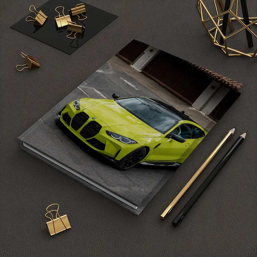 BMW M4 Lime Green Coupe Parking Lot – Notebooks