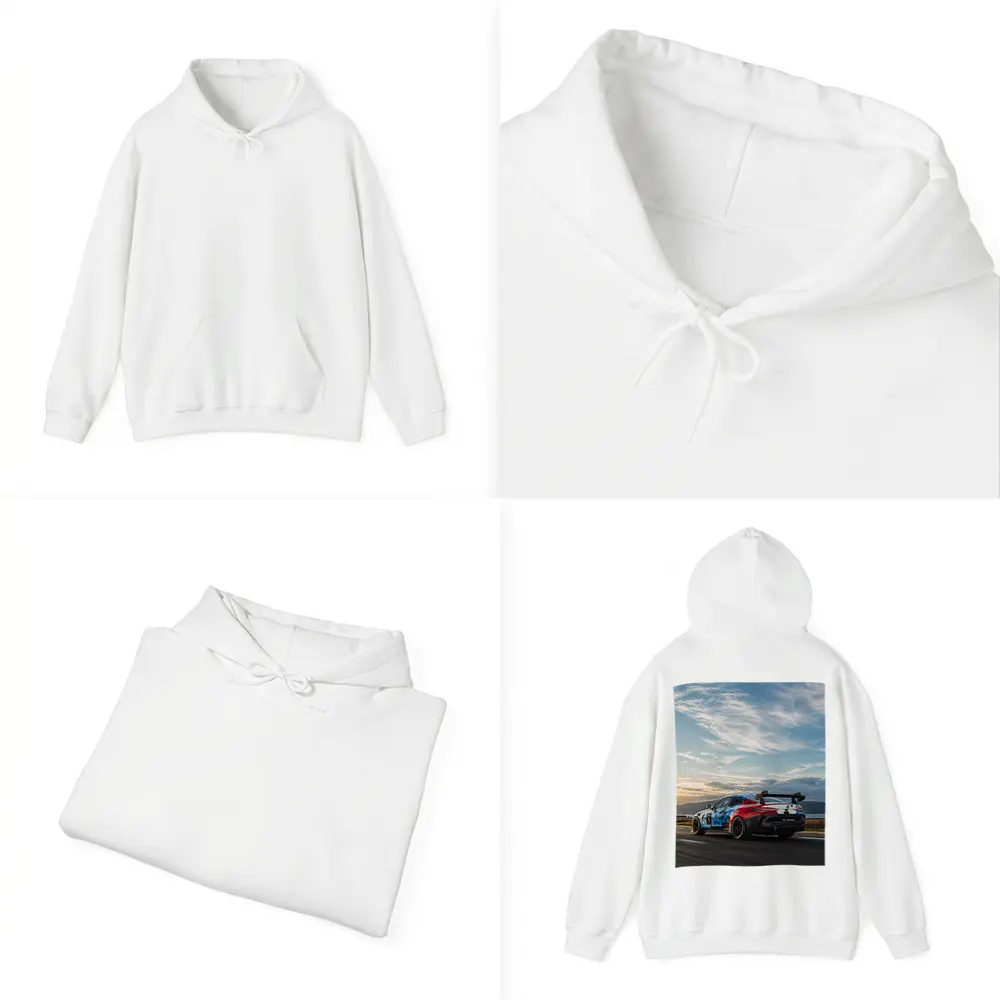 BMW M4 GT4 Racing on Open Road – Hoodies