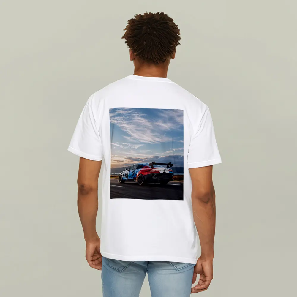 BMW M4 GT4 Racing on Open Road – T-Shirts