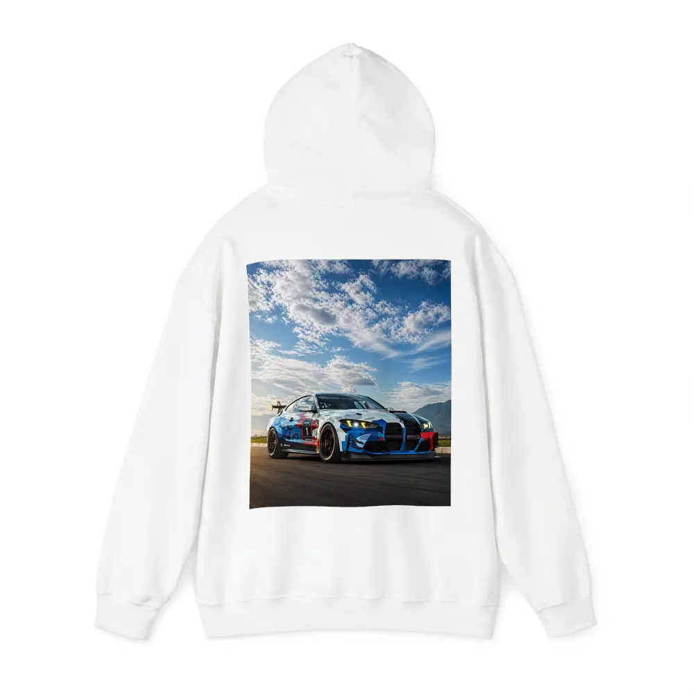 BMW M4 GT4 Racing Car Track Action – Hoodies