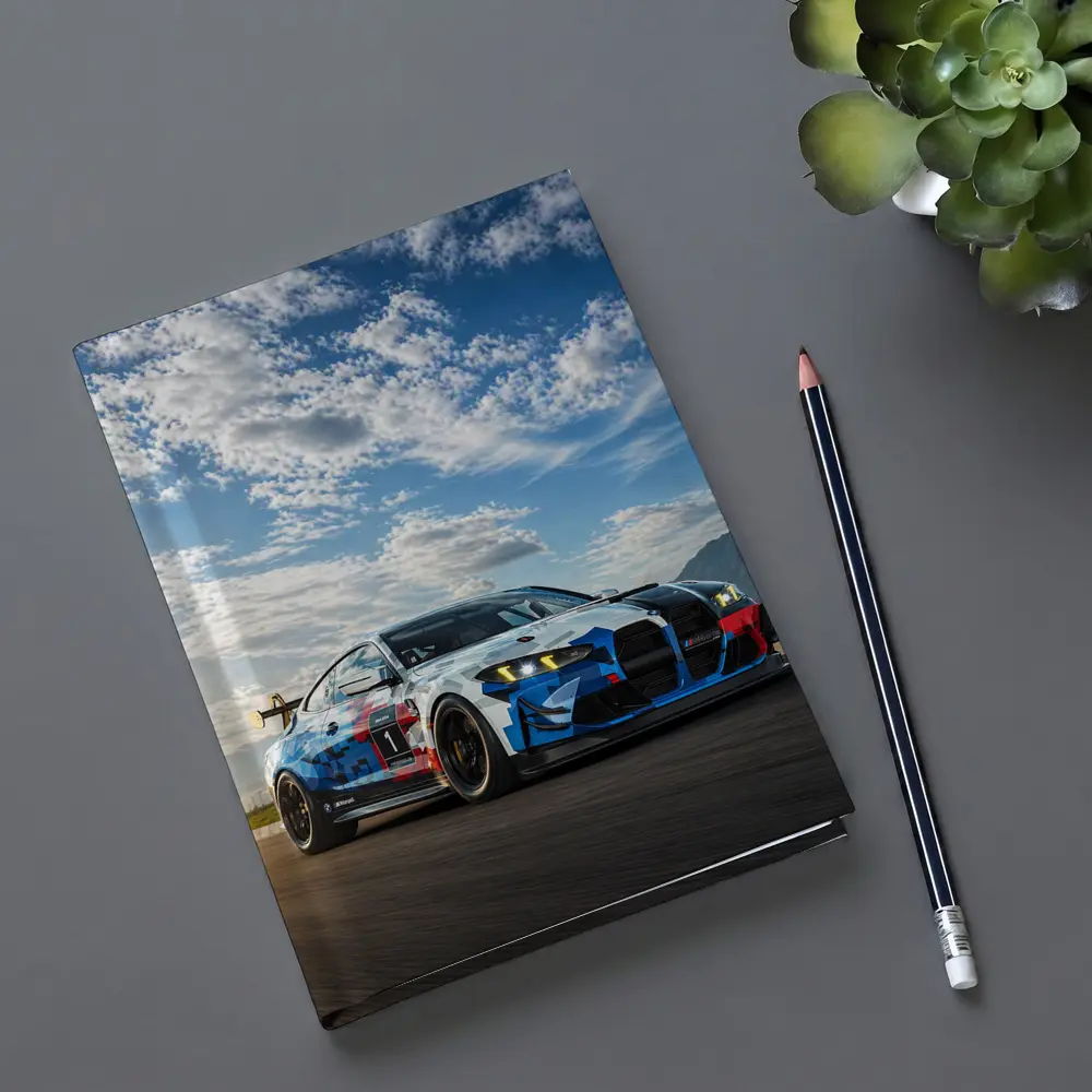 BMW M4 GT4 Racing Car Track Action – Notebooks