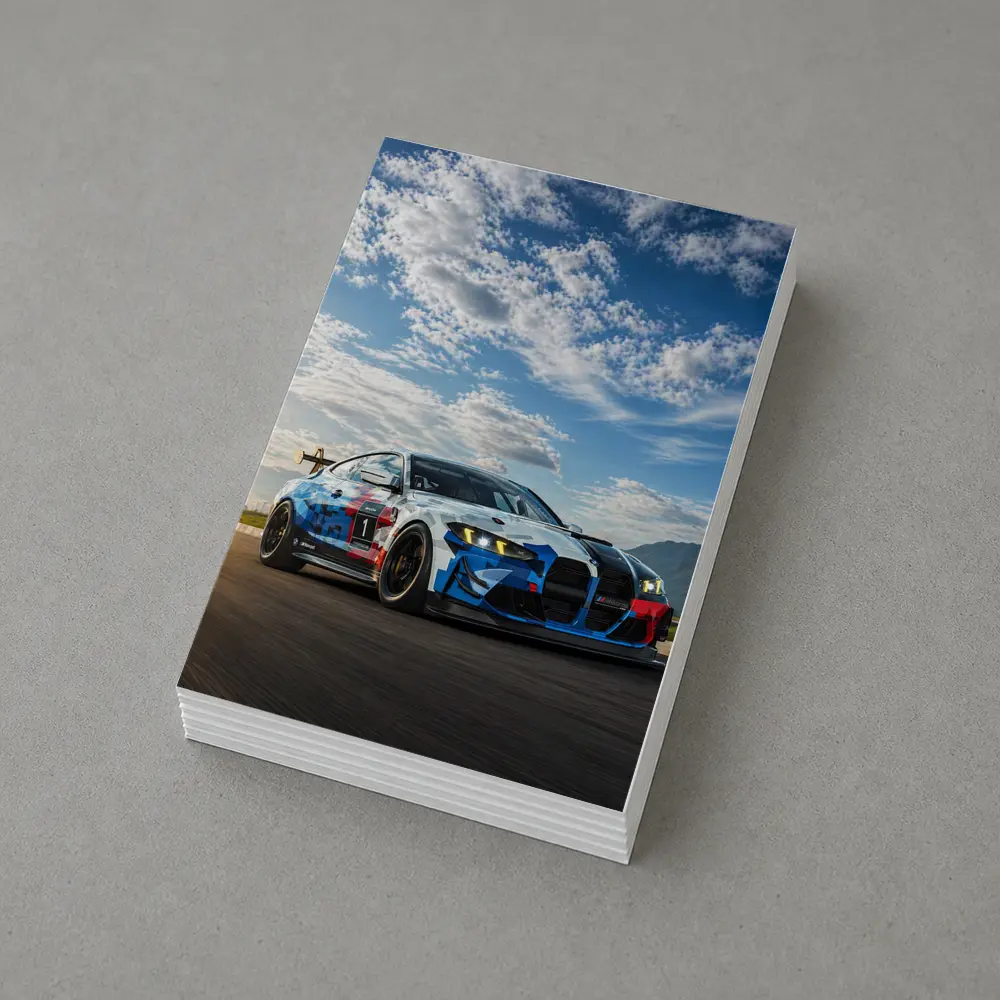 BMW M4 GT4 Racing Car Track Action – Postcards