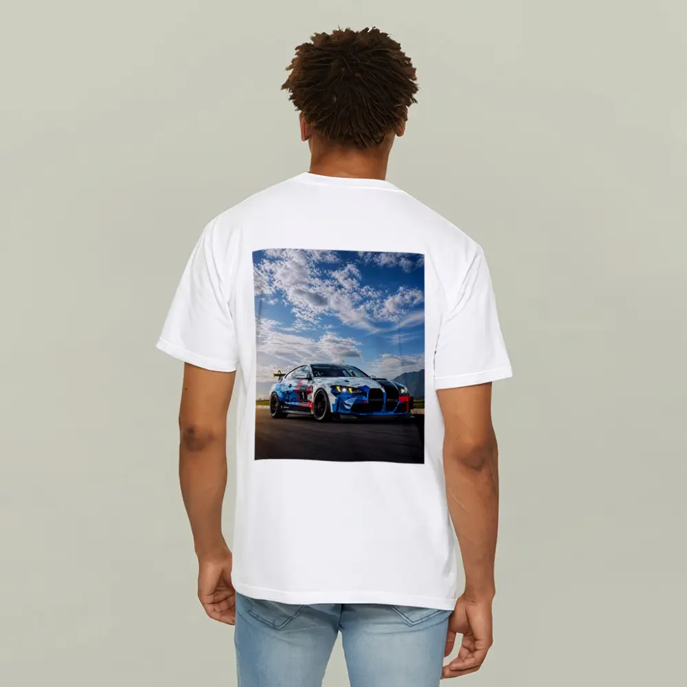 BMW M4 GT4 Racing Car Track Action – T-Shirts