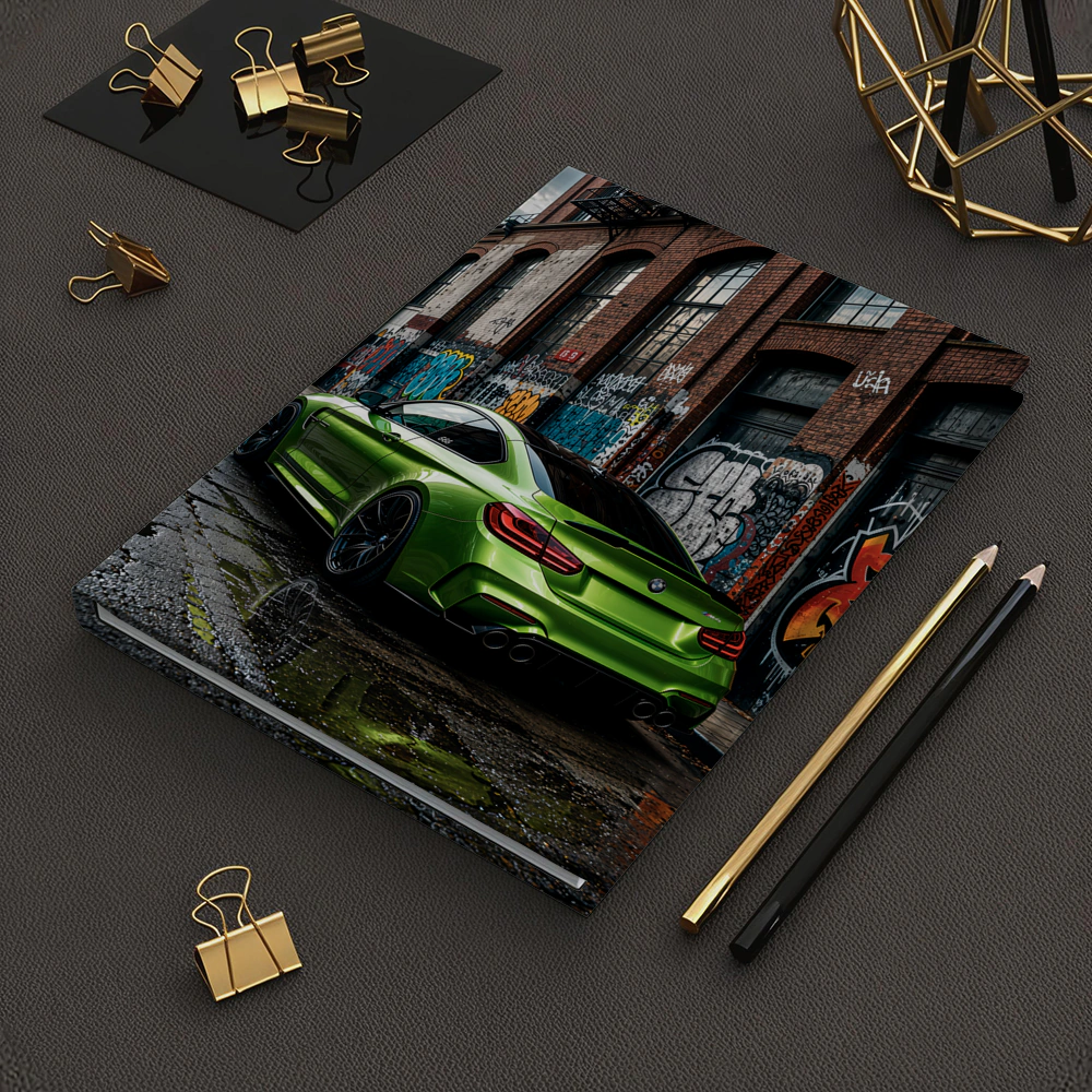 BMW M4 Green Coupe Urban Graffiti Street – Notebooks