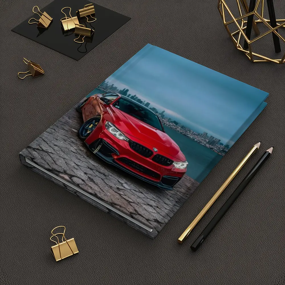 Red BMW M4 City Skyline Background – Notebooks