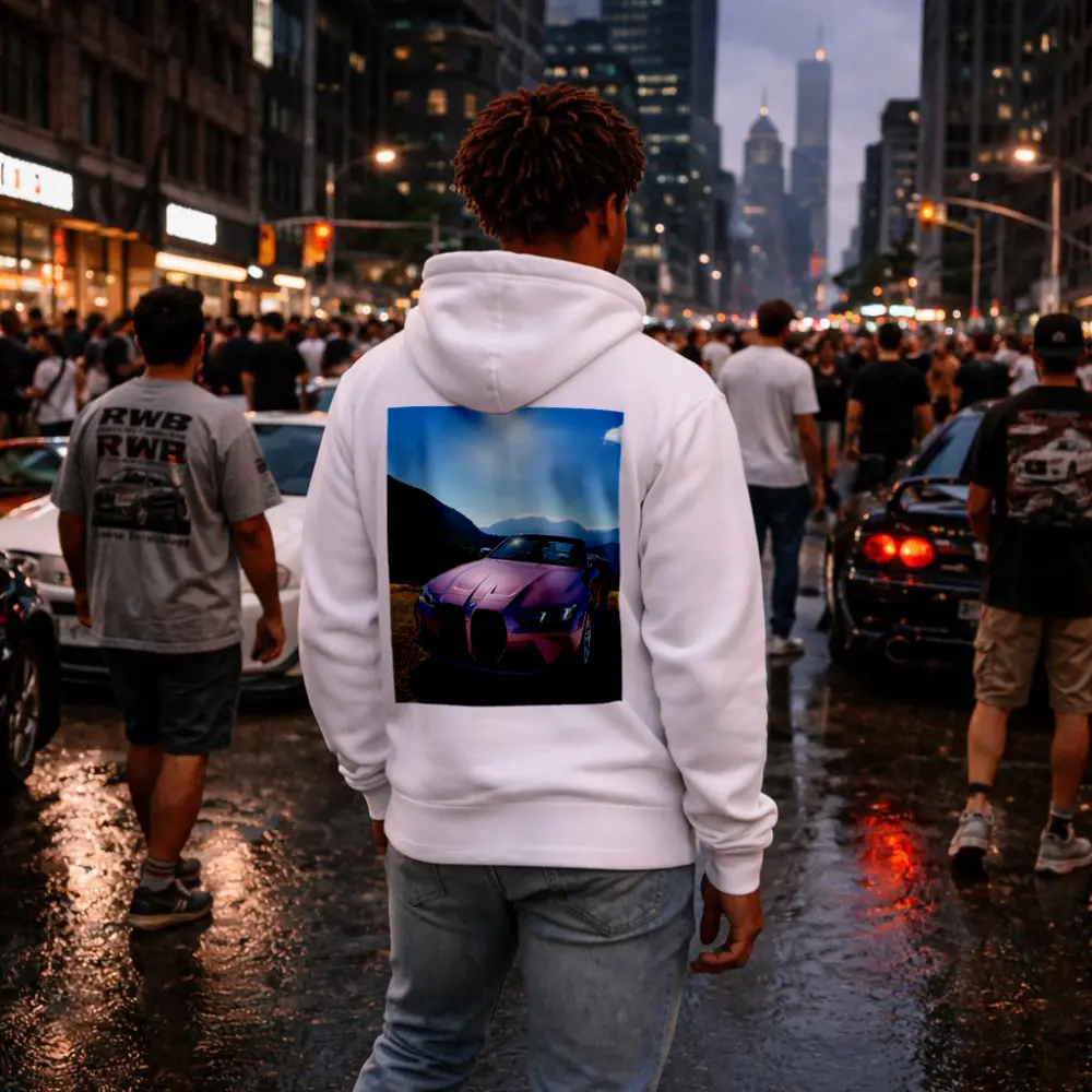 BMW M4 Convertible Pink Mountain Sunny Day – Hoodies