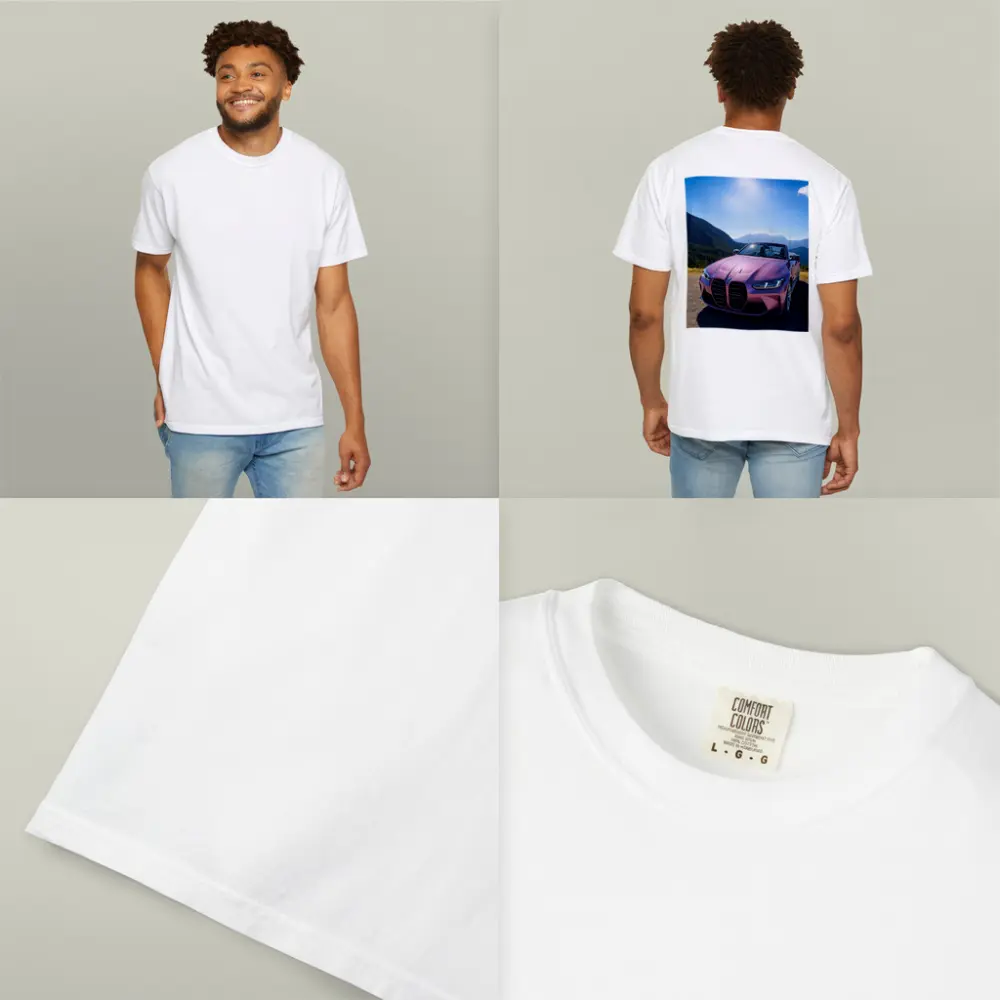 BMW M4 Convertible Pink Mountain Sunny Day – T-Shirts