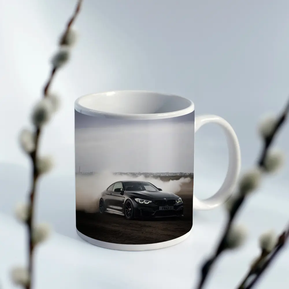 BMW M4 Black Burnout Smoky Drift – Mugs