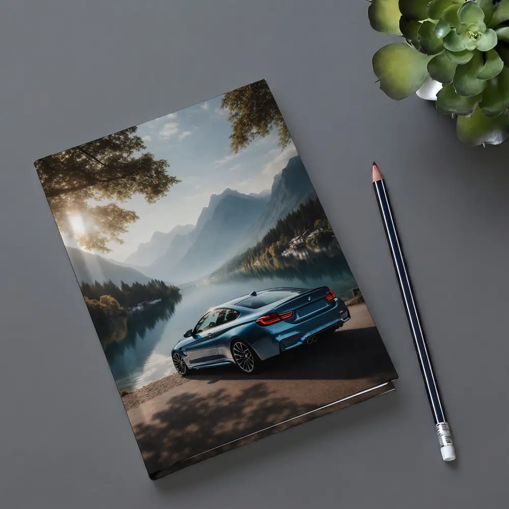 BMW M4 Coupe Parked By Mountain Lake – Notebooks