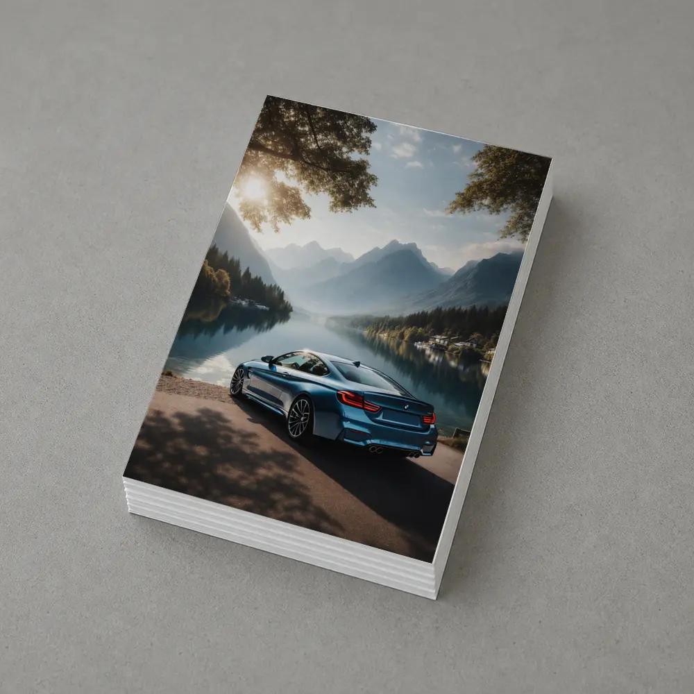 BMW M4 Coupe Parked By Mountain Lake – Postcards