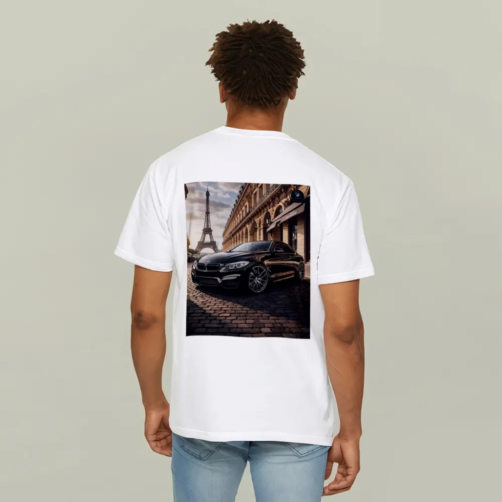 BMW M4 Black Coupe Paris Eiffel Tower – T-Shirts